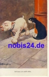 Dog and Cat artist card o 1929