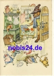 Wolf and the seven little kids fairy tale card *ca.1950