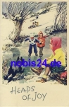 Neujahr Eislaufen Kinder *ca.1910 Klappkarte