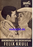 Bekenntnisse des Hochstaplers Felix Krull Progress Programm 36/60 Host Buchholz, Liselotte Pulver