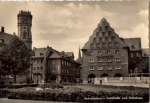 06449 Aschersleben, Poststrasse und Volkshaus * ca. 1960