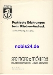 Practical experience with cliché proof No. 17 Springer & Möller Leipzig ca. 1950 Issue 8 pages, punched