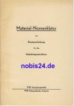 Material Nomenklatur VVB Verpackung 1964