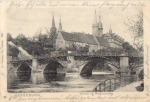 06217 Merseburg Schloss mit Waterloobrücke o 9.7.1903
