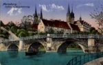 06217 Merseburg Schloss mit Waterloobrücke o 14.11.1916