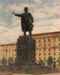 Sergei Mironowitsch Kirov, follower of Stalin's monument in Leningrad