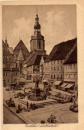 06295 Eisleben Marktplatz mit Kirche und Lutherdenkmal *ca.1920