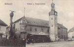 06347 Gerbstedt Rathaus und Kriegerdenkmal o 15.8.1903