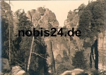 01847 Bastei bridge with climbing rock slingshot *1959 hanich1230