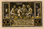 06484 Ditfurt Städtenotgeld 50 Pfennige Gemeinderat sitzt zusammen 1921