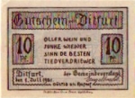 06484 Ditfurt city emergency money worth 10 pfennigs 1921