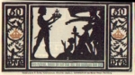 06484 Quedlinburg, Städtenotgeld, Wert 50 Pfennige, huldigen dem König still, 1921