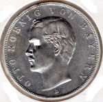 3 Mark Bavaria 1909 Otto Silver Coin