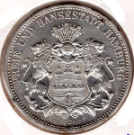 3 Mark Hamburg 1912 Silver Coin