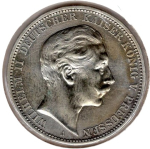 3 Mark PREUSSEN 1909 Wilhelm II Silbermünze