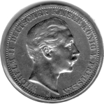 3 Mark PREUSSEN 1910 Wilhelm II Silbermünze