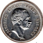 3 Mark Sachsen 1910 Friedrich August Silbermünze