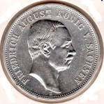3 Mark Saxony 1910 Friedrich August silver coin