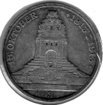 3 Mark Sachsen 1913 Völkerschlachtdenkmal
