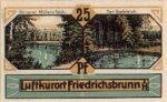 06507 Friedrichsbrunn Städtenotgeld 25 Pfennige 1921