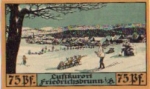 06507 Friedrichsbrunn Städtenotgeld Wert 75 Pfennige Wintersport 1921