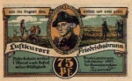 06507 Friedrichsbrunn, Städtenotgeld Wert 75 Pfennige 1921