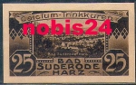 06507 Bad Suderode Städtenotgeld Wert 25 Pfennige 1921