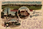 06466 Gatersleben Litho Postamt Bahnhof o 2.10.1902