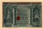 06542 Altstedt city emergency money 50 pfennigs Konrad III Friedrich I. 1921