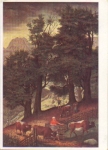 Cows pasture driven artist card o 8.11.1941