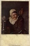 Hille Bobbe has an owl sitting on her shoulder, artist card, * approx. 1910
