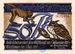 Meerkatzen and Owl City emergency money 50 Pfennig Eulenspiegel 1921