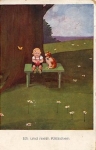 Child with Cat and Butterfly, o circa 1910
