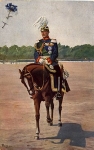Kaiser Wilhelm on horseback, artist card Starck * approx. 1916