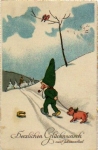 Dwarf with pig o December 23, 1928