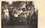 Harmonika-Spieler, Echtfoto, gebr. 1928