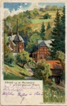 Pillnitz Dresden Meixmuehle artist card o 31.7.1900