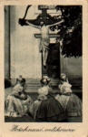 Czech Republic Traditional costumes women in front of Jesus cross o 26.3.1948