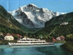 Ship entry in Interlaken with a view of Heimwehfluh o January 26, 1961