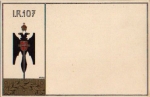 Regimental card I. R. 107 * ca. 1910