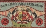 24392 Suderbrarup Schleswig Holstein emergency money voucher for 25 Pf. No. 16036 around 1920