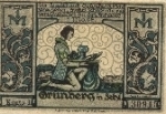Grünberg Schlesien  Notgeld  Gutschein über 1 Mark Nr. 30915 um 1921
