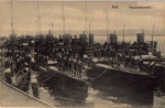 Kiel torpedo boat harbor with S 122 * approx. 1910