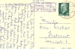 15752 Kolberg Mark post office stamp on postcard o 14.8.1963