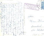 07768 Reinstadt country postmark o March 11, 1953 on postcard Reinstadt via Kahla