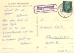 07356 Ruppersdorf via Lobenstein Country postmark on AK o December 21, 1961