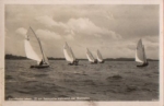 Segelboote auf Steinhuder Meer, Rennjolle, Echtfoto * ca. 1950