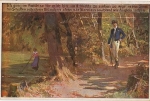 Paul Hey, No. 62, I went there for myself in the forest, artist card used. circa 1920