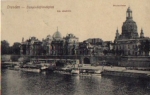 Dresden Dampfschifflandeplatz mit Frauenkirche o 28.3.1921