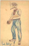 Bärbel Preissler?, Kegeln, handgemalte Karte, o 11.6.26